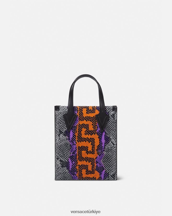 Versace Python Greca desenli çapraz askılı çanta erkekler çok renkli çanta B0HHR81474