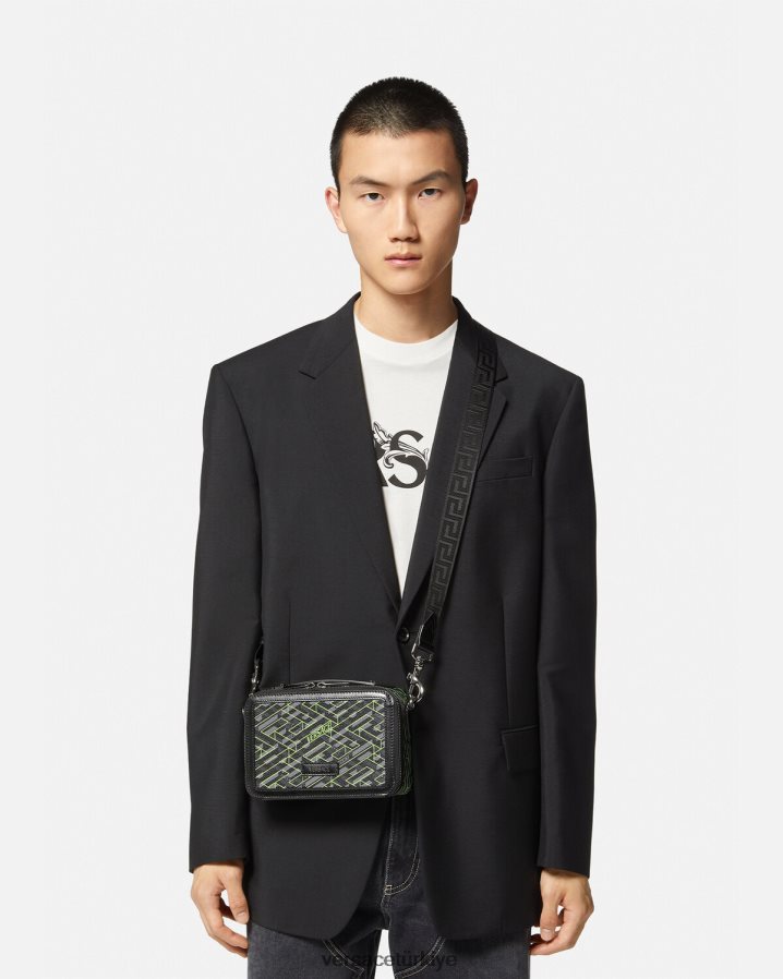 Versace la greca imzalı küçük askılı çanta erkekler Yazdır çanta B0HHR81478