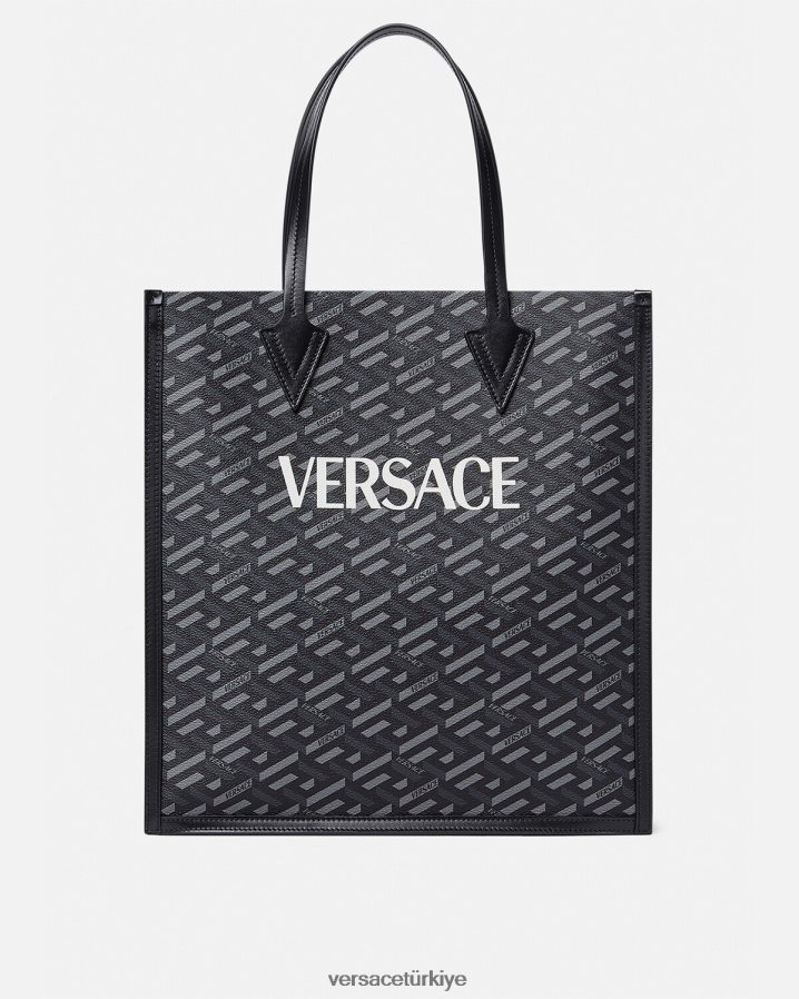 Versace la greca imzalı uzun taşıma çantası erkekler Yazdır çanta B0HHR81477