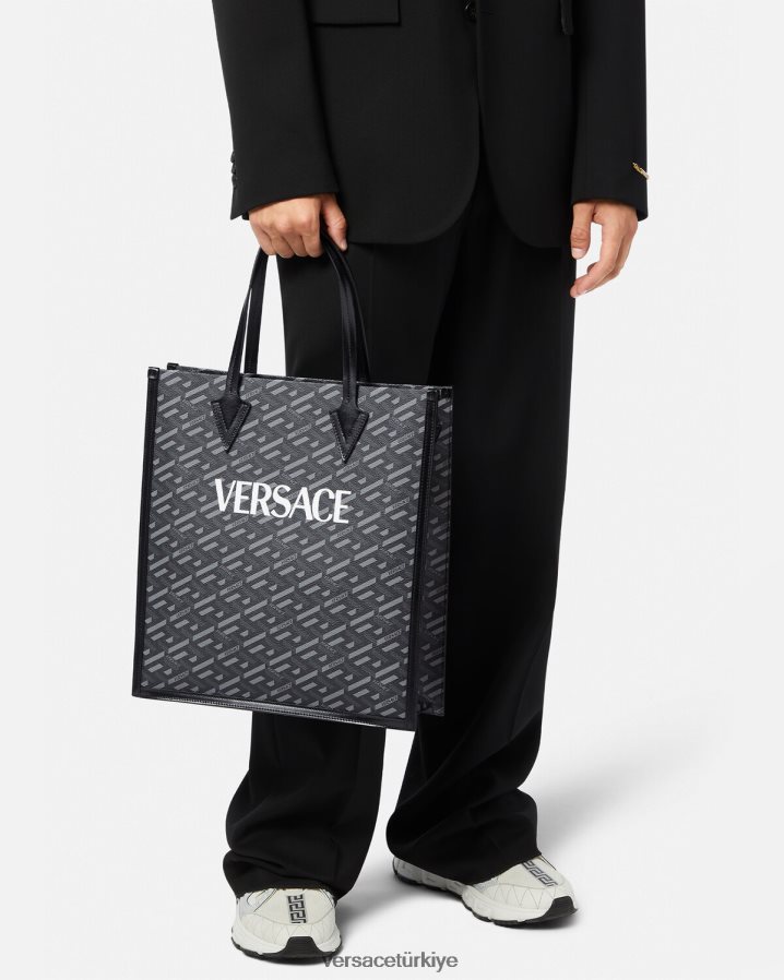Versace la greca imzalı uzun taşıma çantası erkekler Yazdır çanta B0HHR81477