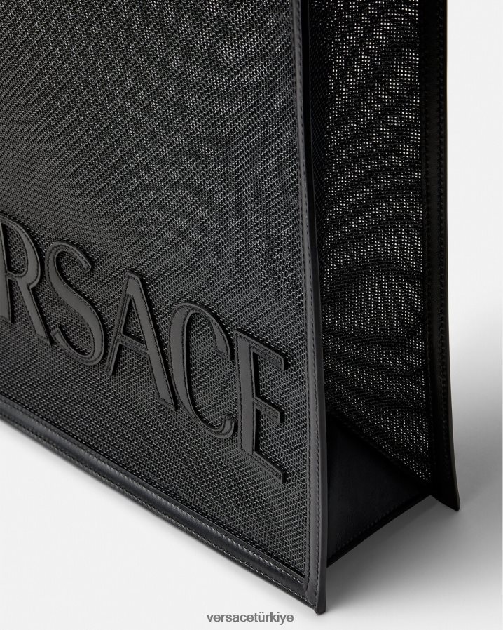 Versace alışveriş çantası erkekler siyah çanta B0HHR81507