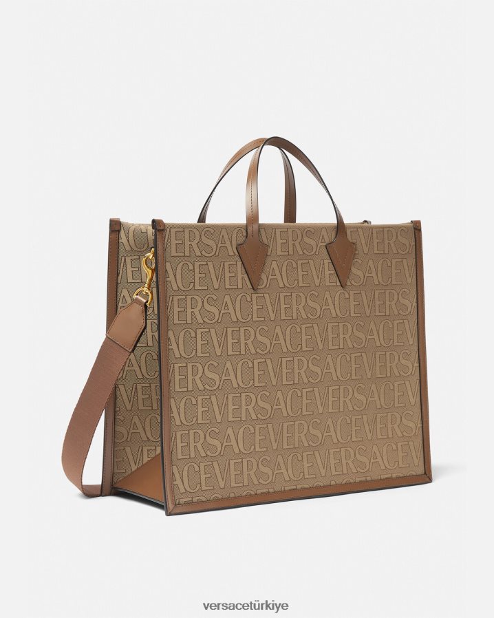Versace allover çanta erkekler kahverengi çanta B0HHR81506