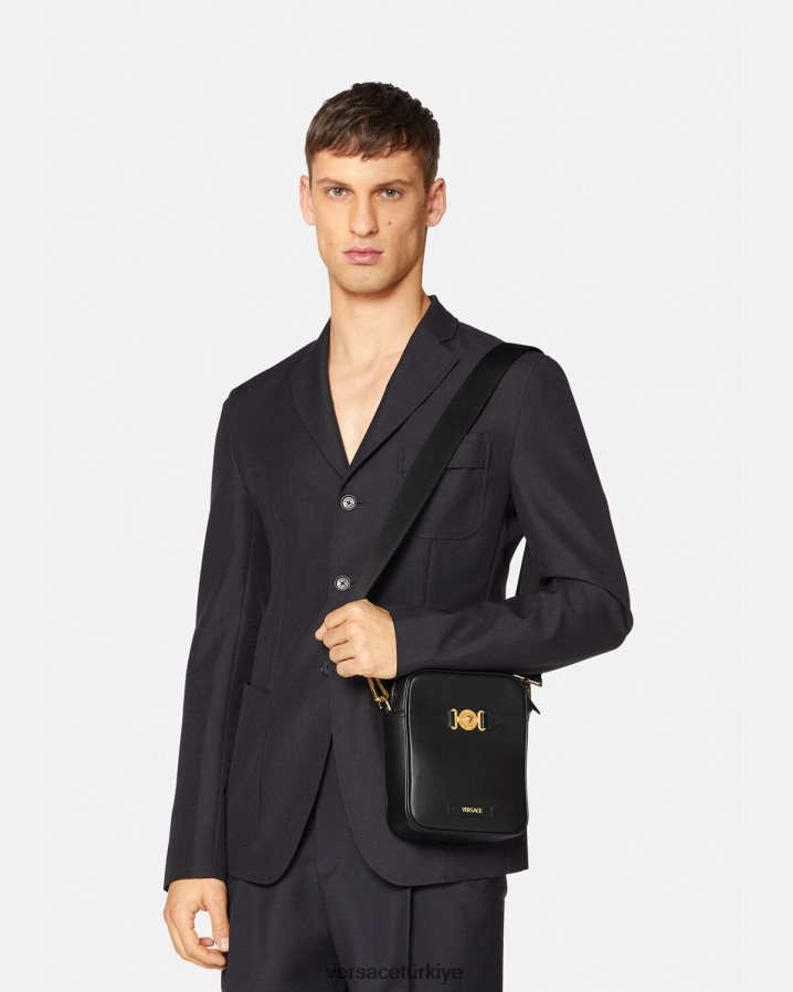 Versace medusa biggie çapraz askılı çanta erkekler siyah çanta B0HHR81469
