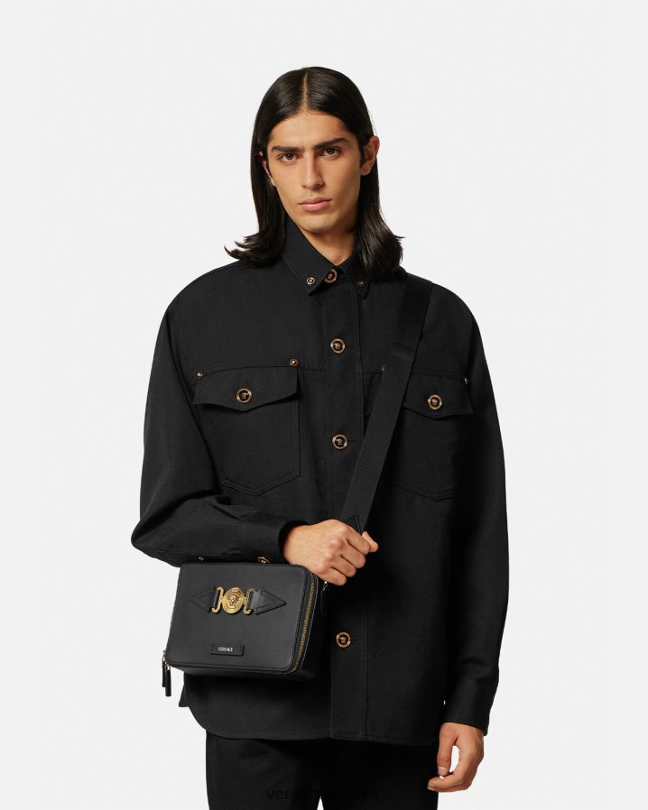 Versace medusa biggie askılı çanta erkekler siyah çanta B0HHR81468