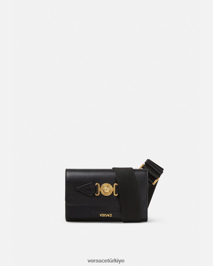 Versace medusa biggie bel çantası erkekler siyah çanta B0HHR81470