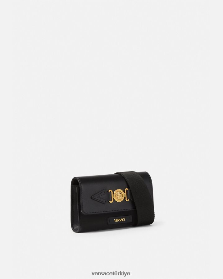 Versace medusa biggie bel çantası erkekler siyah çanta B0HHR81470