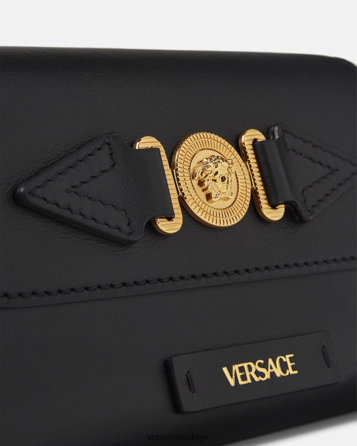 Versace medusa biggie bel çantası erkekler siyah çanta B0HHR81470