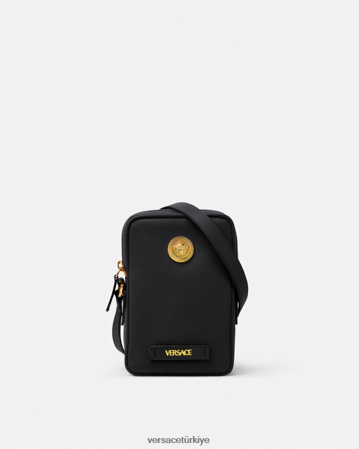 Versace medusa biggie küçük çapraz çanta erkekler siyah çanta B0HHR81465