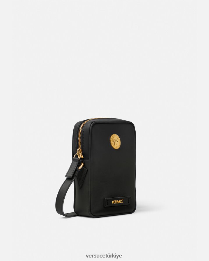 Versace medusa biggie küçük çapraz çanta erkekler siyah çanta B0HHR81465
