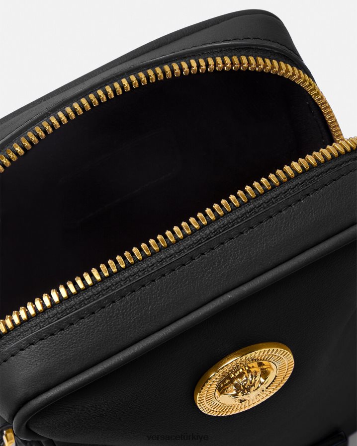 Versace medusa biggie küçük çapraz çanta erkekler siyah çanta B0HHR81465