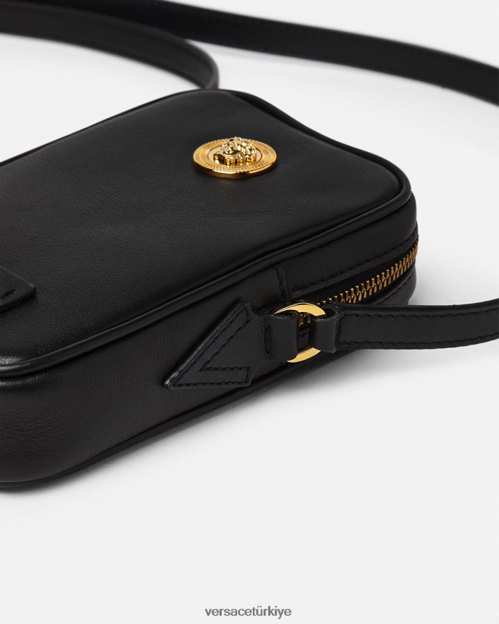 Versace medusa biggie küçük çapraz çanta erkekler siyah çanta B0HHR81465