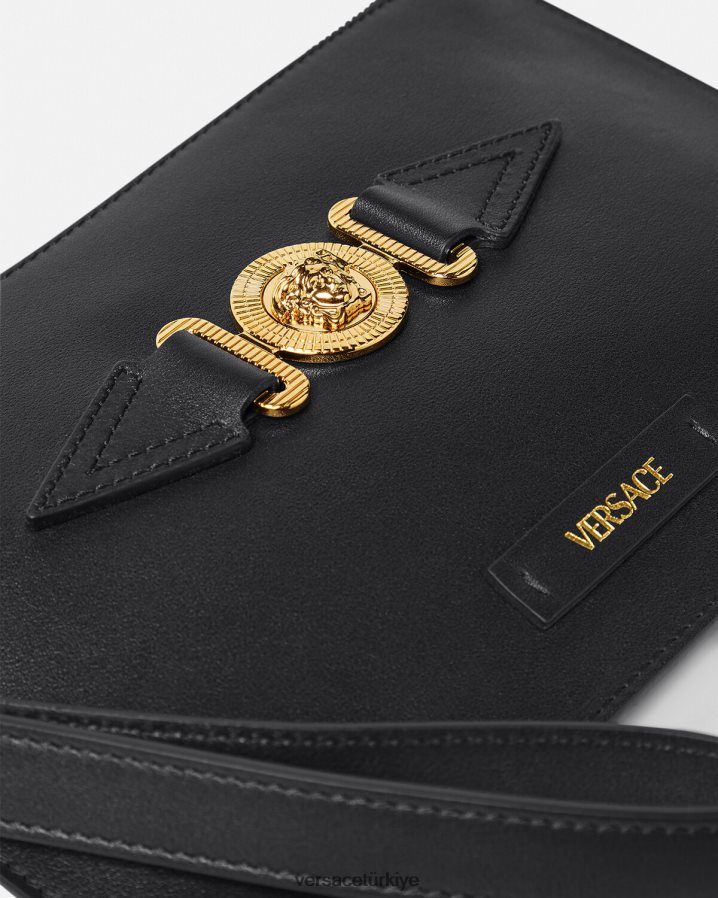 Versace medusa biggie küçük kese çanta erkekler siyah çanta B0HHR81463