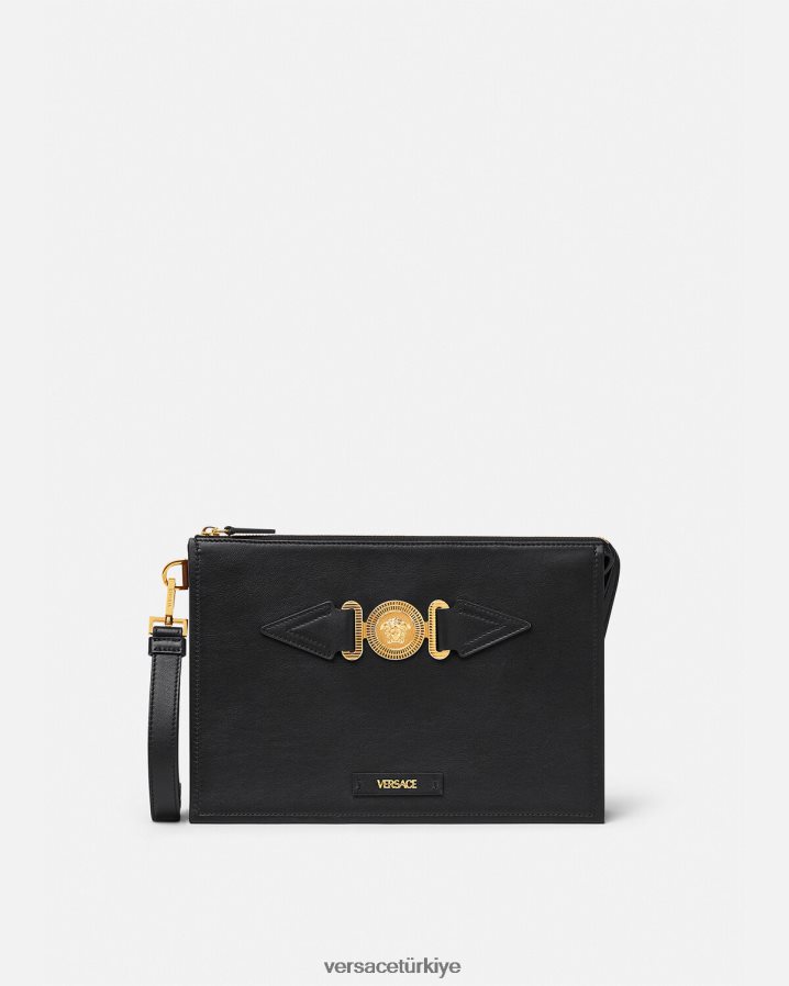 Versace medusa biggie kese erkekler siyah çanta B0HHR81466