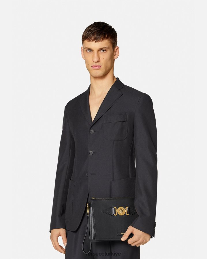 Versace medusa biggie kese erkekler siyah çanta B0HHR81466