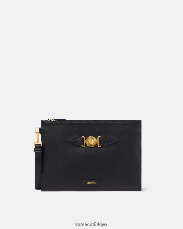 Versace medusa biggie kese erkekler siyah çanta B0HHR81467