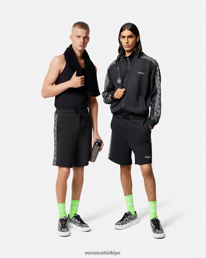 Versace la greca naylon spor şortu erkekler Yazdır Giyim B0HHR81459
