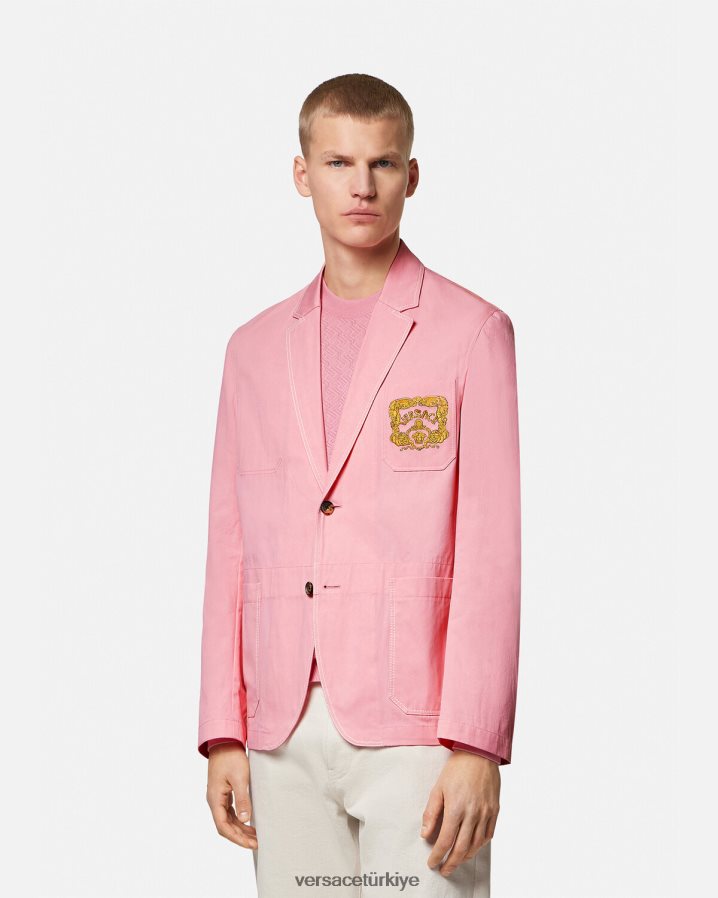 Versace deniz kabuğu barok blazer erkekler pembe Giyim B0HHR81268