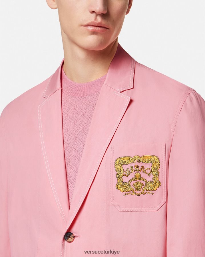 Versace deniz kabuğu barok blazer erkekler pembe Giyim B0HHR81268