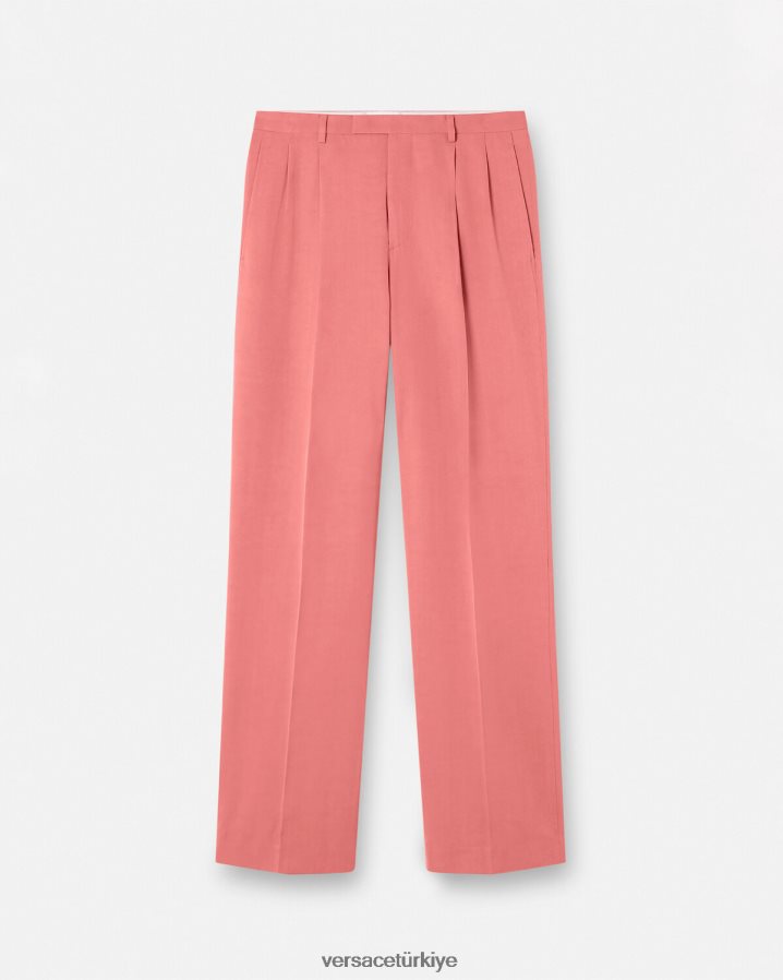 Versace geniş bacak resmi pantolon erkekler pembe Giyim B0HHR81274