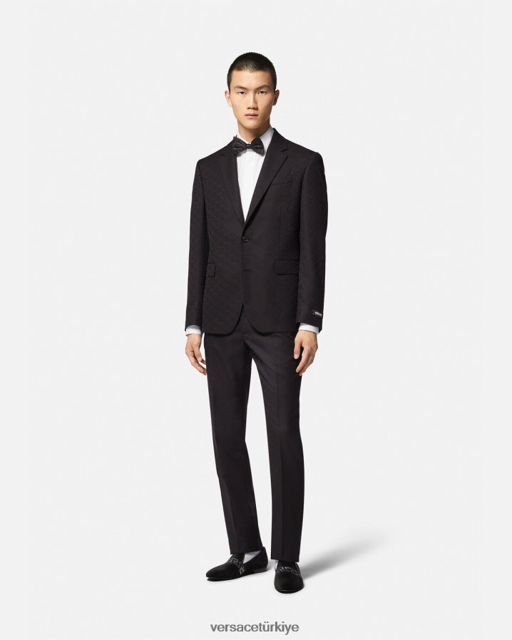 Versace la greca özel blazer erkekler siyah Giyim B0HHR81264