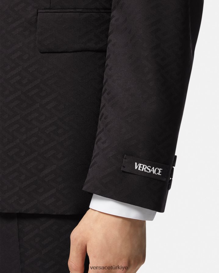 Versace la greca özel blazer erkekler siyah Giyim B0HHR81264