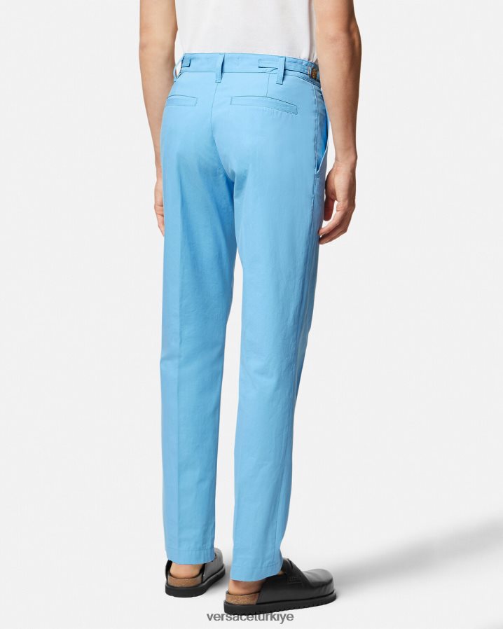 Versace medusa biggie pantolon erkekler açık mavi Giyim B0HHR81267