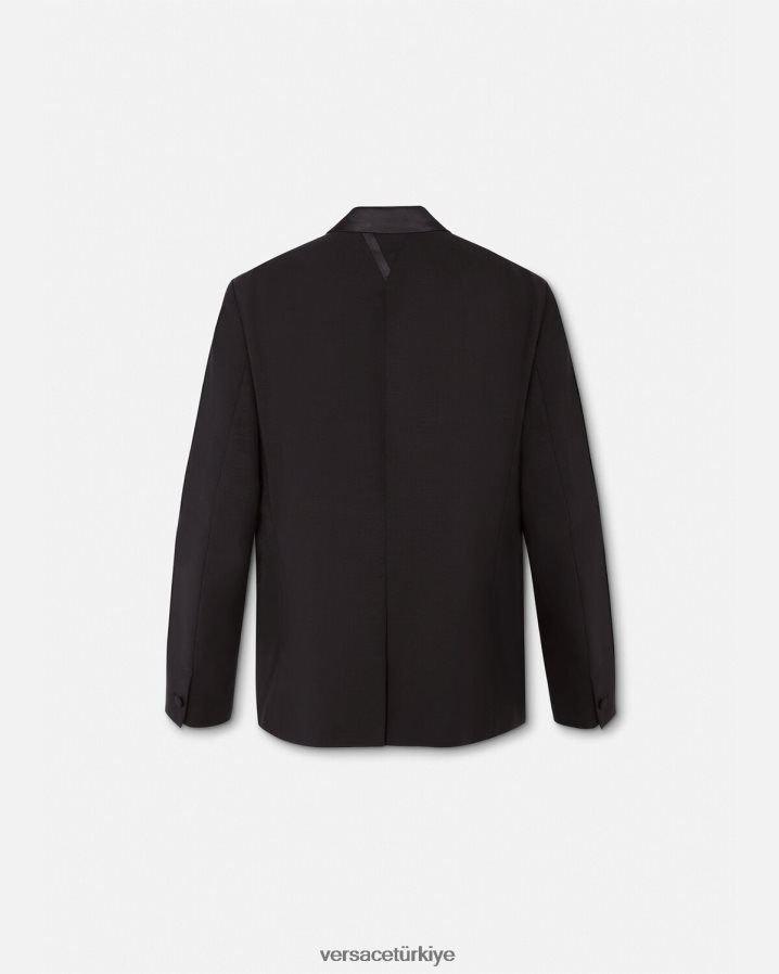 Versace resmi yün blazer erkekler siyah Giyim B0HHR81260
