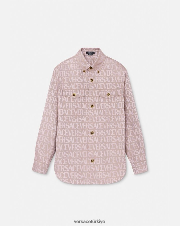 Versace boydan boya ceket erkekler pembe ve baskı Giyim B0HHR81218