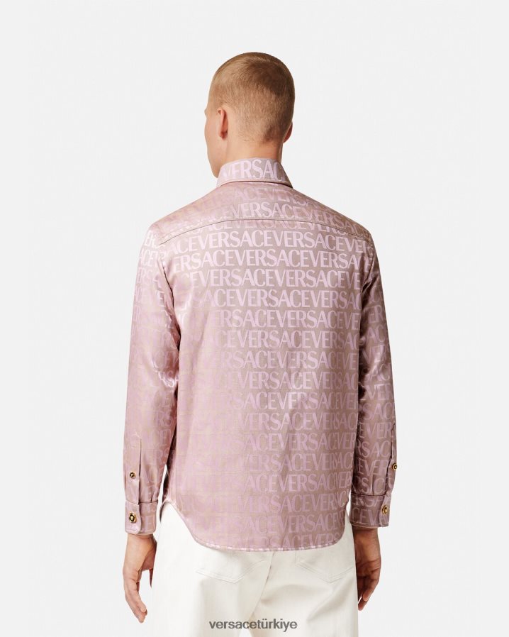 Versace boydan boya ceket erkekler pembe ve baskı Giyim B0HHR81218