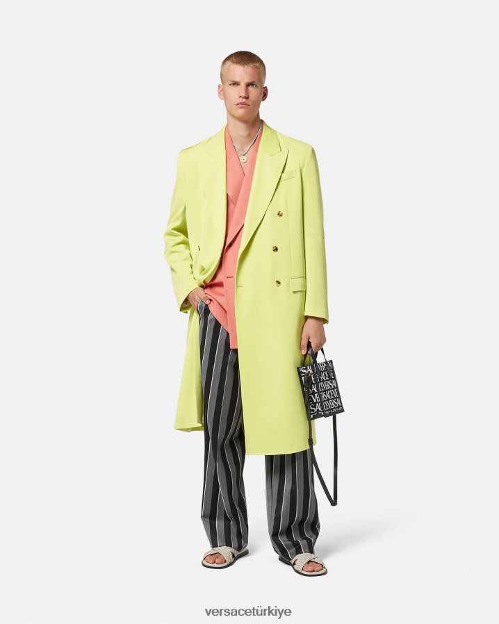 Versace kruvaze ceket erkekler kireç Giyim B0HHR81233