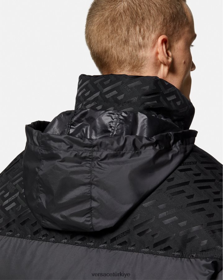 Versace la greca şişme ceket erkekler siyah Giyim B0HHR81248
