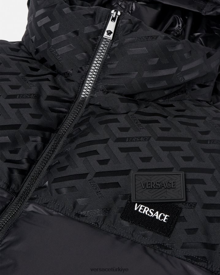 Versace la greca şişme ceket erkekler siyah Giyim B0HHR81248