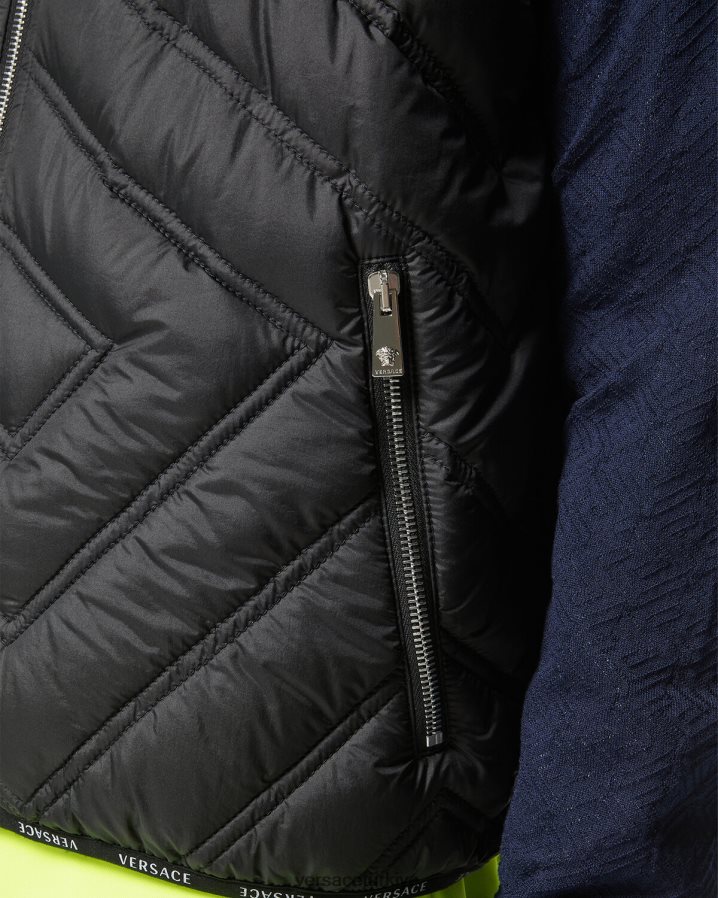 Versace la greca şişme yelek erkekler siyah Giyim B0HHR81247