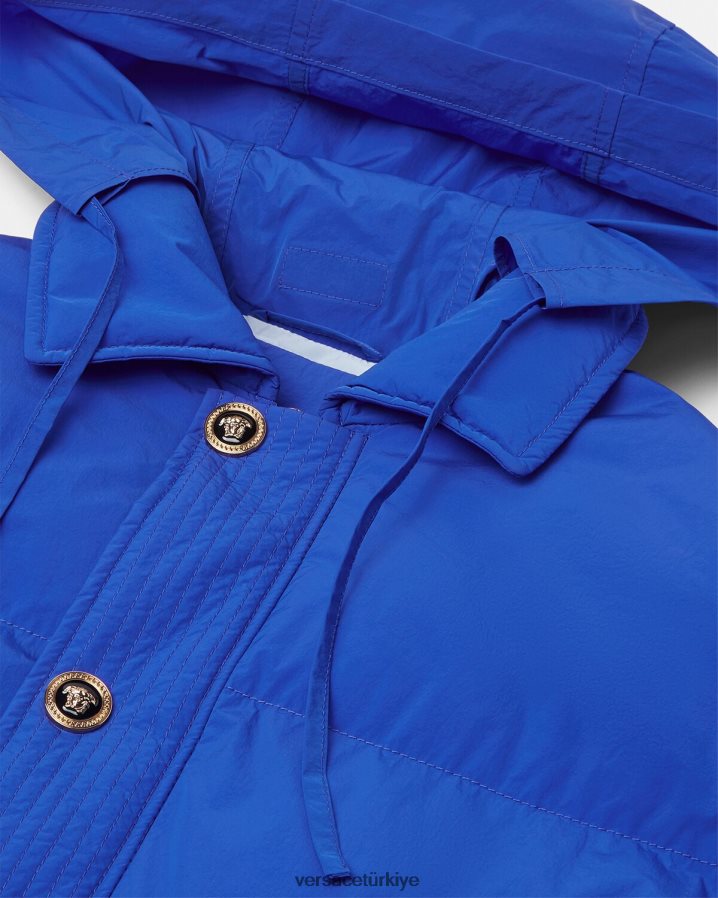 Versace medusa bluz şişme ceket erkekler mavi Giyim B0HHR81253