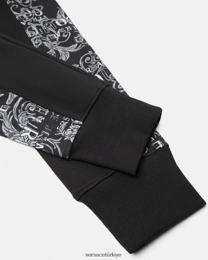 Versace logo couture eşofman altı erkekler siyah Giyim B0HHR82426