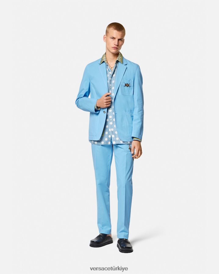 Versace allover ipek gömlek erkekler Yazdır Giyim B0HHR81284