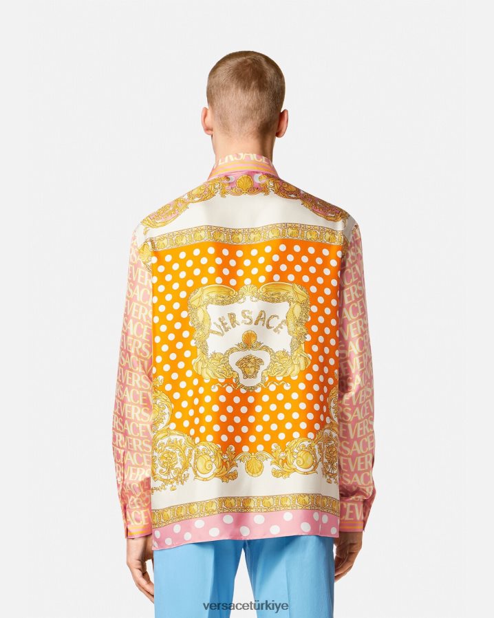 Versace allover ipek gömlek erkekler Yazdır Giyim B0HHR81286