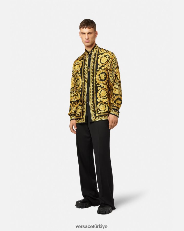 Versace barok ipek gömlek erkekler Yazdır Giyim B0HHR81296