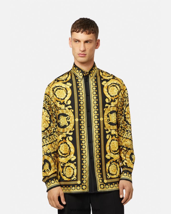 Versace barok ipek gömlek erkekler Yazdır Giyim B0HHR81296