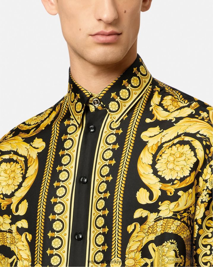 Versace barok ipek gömlek erkekler Yazdır Giyim B0HHR81296