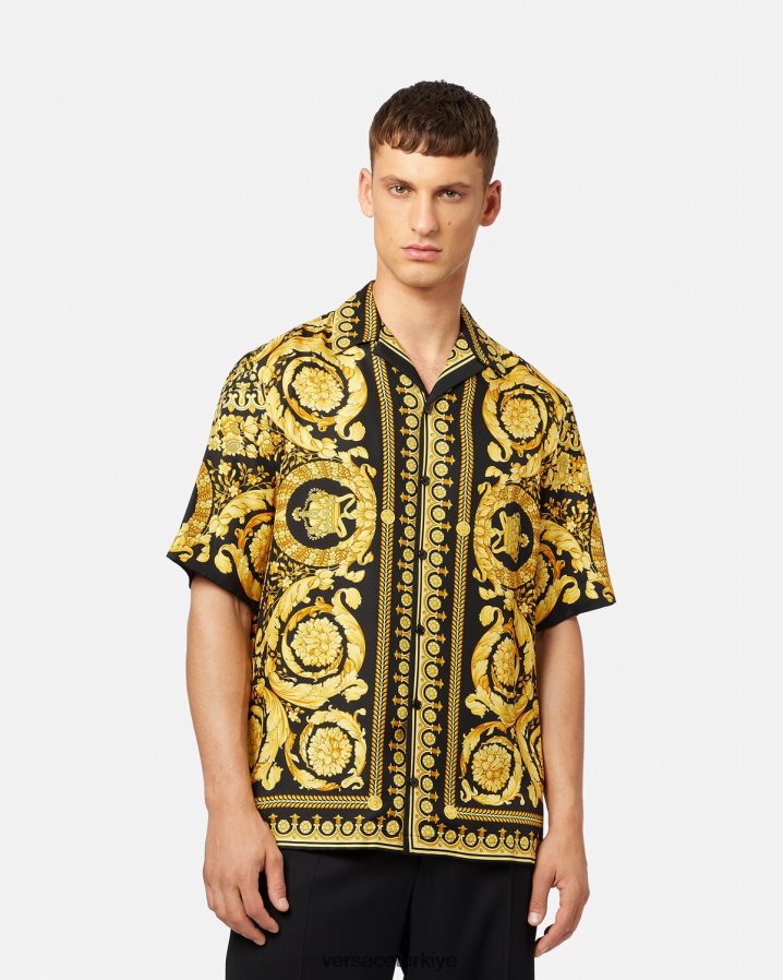 Versace barok ipek gömlek erkekler Yazdır Giyim B0HHR81297