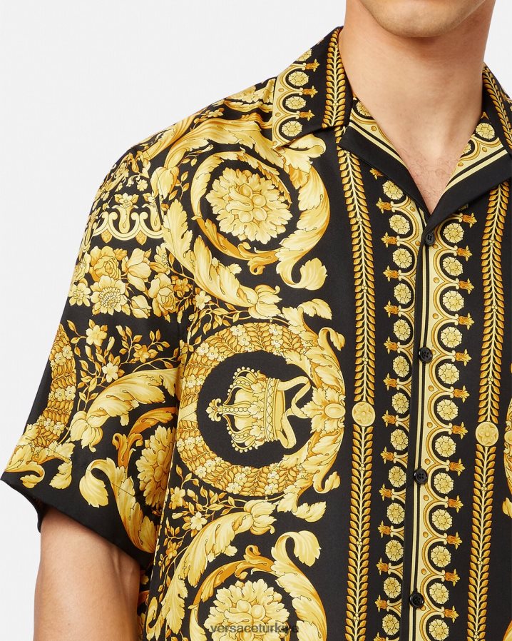 Versace barok ipek gömlek erkekler Yazdır Giyim B0HHR81297