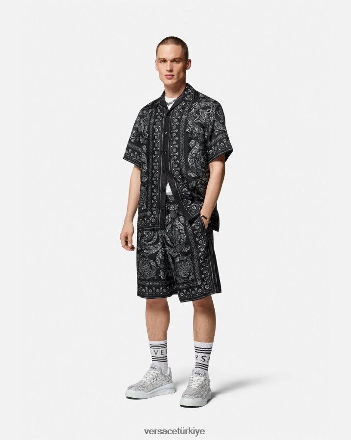 Versace barok siluet ipek gömlek erkekler Yazdır Giyim B0HHR81315
