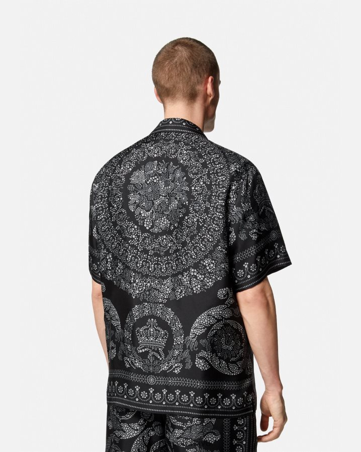 Versace barok siluet ipek gömlek erkekler Yazdır Giyim B0HHR81315