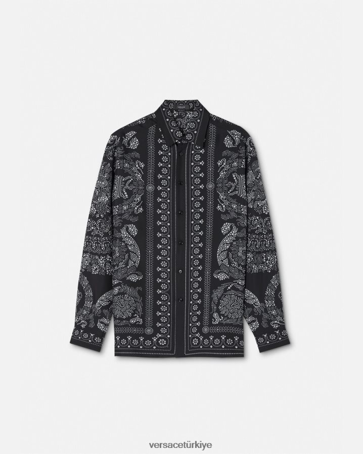 Versace barok siluet ipek gömlek erkekler Yazdır Giyim B0HHR81316