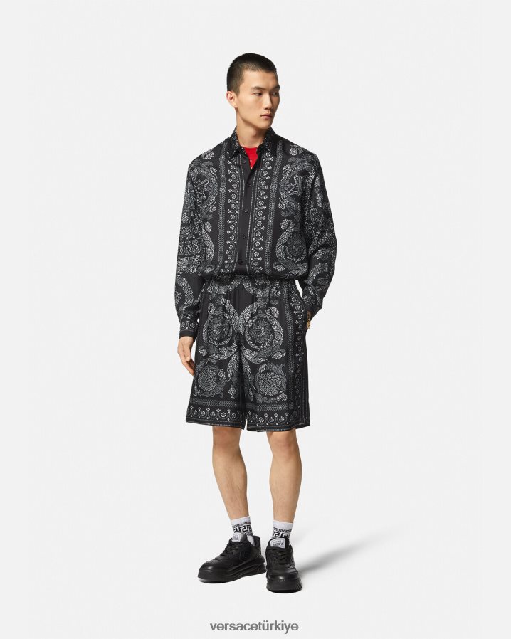 Versace barok siluet ipek gömlek erkekler Yazdır Giyim B0HHR81316