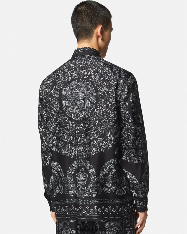 Versace barok siluet ipek gömlek erkekler Yazdır Giyim B0HHR81316
