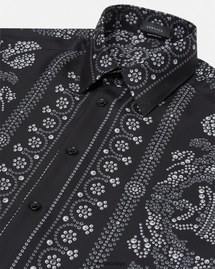 Versace barok siluet ipek gömlek erkekler Yazdır Giyim B0HHR81316