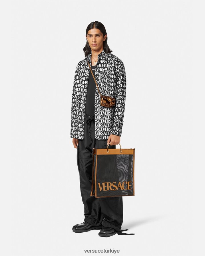 Versace genel gömlek erkekler siyah ve baskı Giyim B0HHR81314