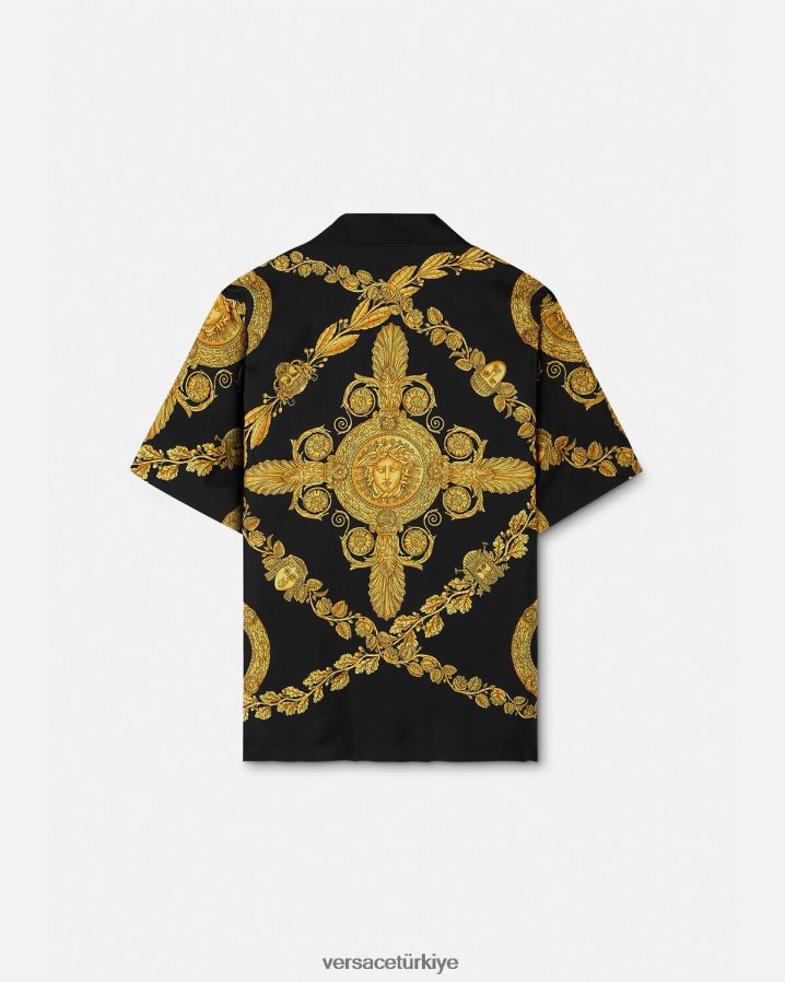 Versace maschera barok ipek gömlek erkekler Yazdır Giyim B0HHR81311